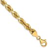Image 1 : 14k Yellow Gold 6.5 mm Diamond Cut Rope Chain - 9 in.