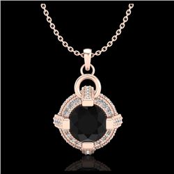 1.50 ctw SI Fancy Blue Diamond Solitaire Halo Ring 10K Rose Gold