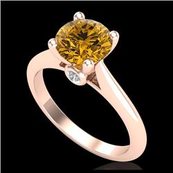 3 ctw Sky Blue Topaz & VS/SI Diamond Ring 14K Rose Gold