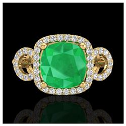 1.20 ctw SI/I Fancy Intense Yellow Diamond Ring 10K Rose Gold