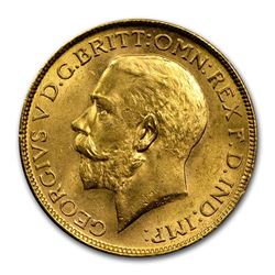 1918 India Gold Sovereign George V BU