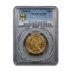 1894-O $10 Liberty Gold Eagle AU-58 PCGS