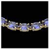 Image 1 : 32.95 ctw Aquamarine & Diamond Bracelet 14K Yellow Gold