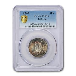 1893 Isabella Quarter MS-66 PCGS