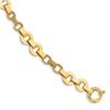 Image 1 : 14k Yellow Gold Textured & D/C Fancy Link Bracelet - 7.5 in.