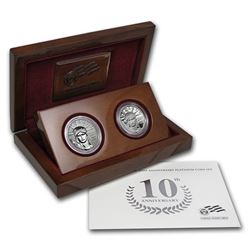 2007-W 2-Coin Proof Platinum Eagle Set (10th Anniv\, Box & COA)