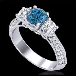 2.53 ctw Princess VS/SI Diamond Solitaire Art Deco Ring 18K Rose Gold