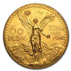 1922 Mexico Gold 50 Pesos (Cleaned)