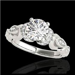 1.50 ctw VS Black Diamond Solitaire Halo Ring 10K Rose Gold