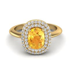 3 ctw Green Tourmaline Solitaire Necklace 18K Yellow Gold