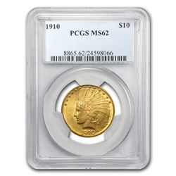 1910 $10 Indian Gold Eagle MS-62 PCGS