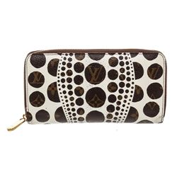 Louis Vuitton White Monogram Kusama Pumpkin Dot Zippy Wallet