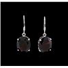 Image 1 : Crayola 22.00 ctw Garnet Earrings - 14K White Gold