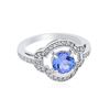 Image 2 : 14KT White Gold 1.29 ctw Tanzanite and Diamond Ring