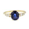 Image 2 : 2.03 ctw Sapphire and Diamond Ring - 14KT Yellow Gold