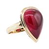 Image 1 : 4.00 ctw Synthetic Ruby Ring - 10KT Yellow Gold