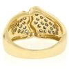 Image 8 : 18K Yellow Gold 0.50 ctw F VS1 Pave Set Round Diamond Wavy Wide Band Ring