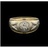 Image 2 : 14KT Yellow Gold 0.18 ctw Diamond Ring