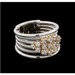 0.75 ctw Diamond Ring - 14KT White and Yellow Gold