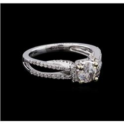 14KT White Gold 0.61 ctw Diamond Engagement Ring