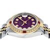 Image 4 : Rolex Ladies 2 Tone Purple Diamond & Ruby Datejust Wristwatch