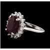 Image 1 : 7.28 ctw Ruby and Diamond Ring - 14KT White Gold