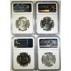 Image 2 : LOT OF 4 NGC GRADED COINS: