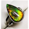 Image 2 : Silver Ammolite Ring (~Size 6), Suggested Retail Value $200