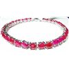Image 2 : Silver Natural Ruby(11.9ct) Bracelet (~length 7cm) (~weight 12.72g), Appraised Retail $1055