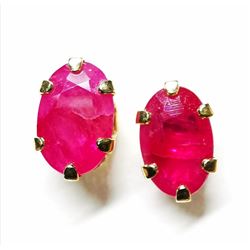 10K Yellow Gold Ruby(0.6ct) Stud Earrings Earrings, Made in Canada, Suggested Retail Value $300