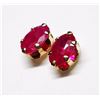 Image 2 : 10K Yellow Gold Ruby(0.6ct) Stud Earrings Earrings, Made in Canada, Suggested Retail Value $300