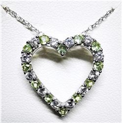 Silver Peridot Necklace (~length 16cm), Suggested Retail Value $80