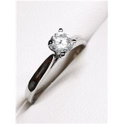 14K White Gold Diamond(0.32ct) (Si, H) Ring (~Size 6), Made in Canada, Suggested Retail Value $2400
