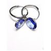 Image 1 : 10K White Gold Natural Tanzanite(2.5ct) (1.03Gm) Hoop Earrings Earrings, Appraised Retail $1910