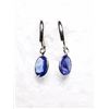 Image 2 : 10K White Gold Natural Tanzanite(2.5ct) (1.03Gm) Hoop Earrings Earrings, Appraised Retail $1910