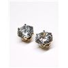 Image 2 : 10K Yellow Gold Cubic Zirconia Stud Earrings Earrings, Made in Canada, Suggested Retail Value $240
