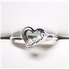 Image 1 : 10K White Gold Diamond(0.05ct) (I, Gh)((heart shaped)ct) Ring (~Size 6), Made in Canada, Appraised R