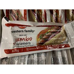 Western Family Skin-On Jumbo Wieners (6 x 675g)
