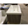 Image 2 : Luxo Marbre Melamine Vanity 1 drawer, White Synthetic Marble Sink (894mm x 476mm x 400mm) Model: Rel
