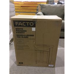 Facto White Finished Vanity (24" x 34" x 12")