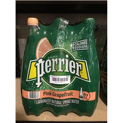 Perrier Pink Grapefruit Carbonated Natural Spring Water (6 x 1L)