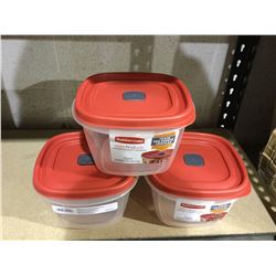 Case of 3 Rubbermaid 7-Cup Containers