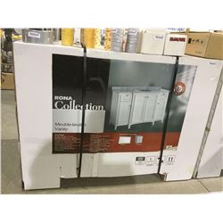 Rona Collection White Italian Marble Countertop Vanity (53" W x 24" D x 34" H)