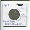 Image 1 : 1947 ENGLISH CREST ONE SHILLING