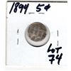 Image 2 : 1894 FIVE CENT SILVER