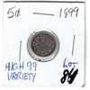 Image 1 : 1899 5 CENTS HIGH 99