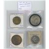 Image 1 : Lot of 4 John F. Kennedy medals and coins: 35th President medal with George Washington on other side