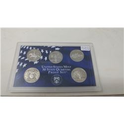 Proof set of  5 U.S. State quarters from the San Francisco Mint: 1999S Delaware, Pennsylvania, New J