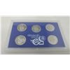 Image 2 : Proof set of 5 U.S. State quarters from the San Francisco Mint: 2005S California, Minnesota, Oregon,