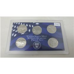 Proof set of 5 U.S. State quarters from the San Francisco Mint: 2006S Nevada, Nebraska, Colorado, No